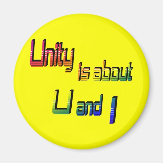 Unity gaat over U en I Magnet (Voorkant)