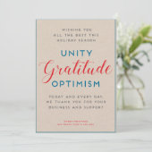 Unity & Gratitude Holiday Kaart (Staand voorkant)