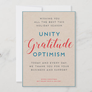 Unity & Gratitude Holiday Kaart