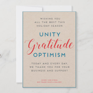 Unity & Gratitude Holiday Kaart