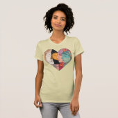 Unity Heart Diverse Faces Line Art Diversity T-shirt (Voorkant volledig)