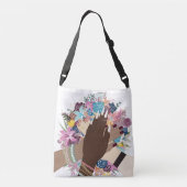 Unity in Bloom: empowerment van vrouwen Crossbody Tas (Achterkant)