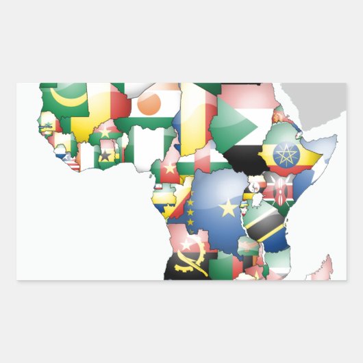 Unity in Diversity: het Collectie van de Afrikaans Rechthoekige Sticker (Voorkant)