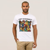 Unity in Diversity: het geometrische T-shirt van d (Voorkant volledig)