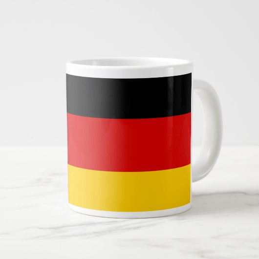 Unity Justice Freedom Germany Flag Mug Grote Koffiekop (Voorkant rechts)
