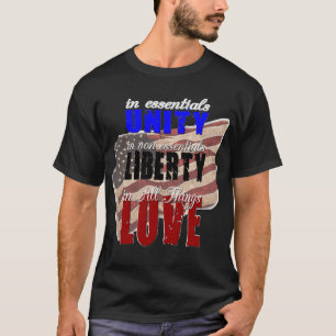 Unity, Liberty, Love - Inspirerend Quote T-shirt