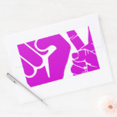 Unity, Love & Peace, Togetherness_ Rechthoekige Sticker (Envelop)