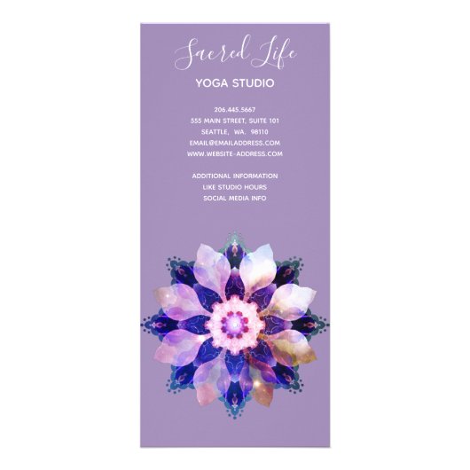 Unity Mandala Reclamekaart (Achterkant)