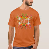 "Unity" Mandala Red Yellow White Green Design T-shirt (Voorkant)