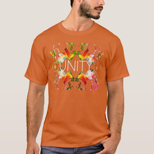 "Unity" Mandala Red Yellow White Green Design T-shirt (Voorkant)