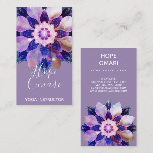 Unity Mandala Visitekaartje (Voorkant / Achterkant)