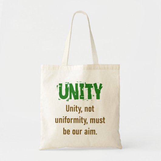 Unity Not Uniformity - Unity Quote Tote Bag (Voorkant)