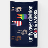 Unity Over Division 2024 Verkiezing Biden Harris Spandoek (Verticaal)