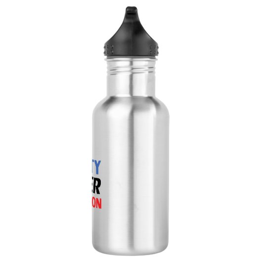 Unity over Division - blauw rood zwart Waterfles (Rechts)