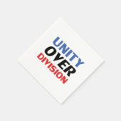 "Unity over Division" blauw rood zwart wit papier Servet (Hoek)