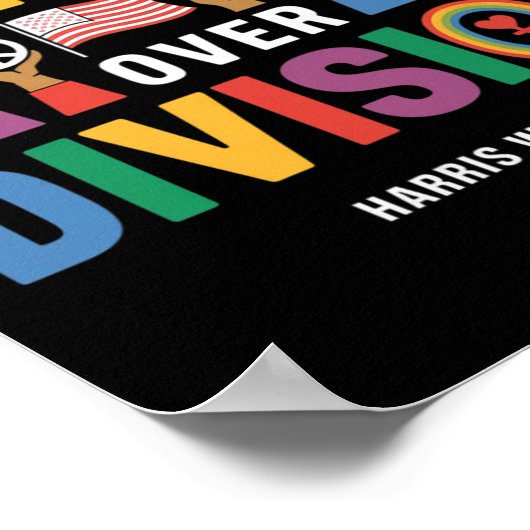 Unity over Division Pride Harris W 24 Poster (Hoek)