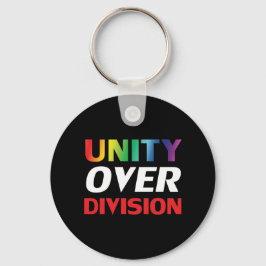 "Unity over Division" pride, lgbetq, zwart lgbt Sleutelhanger
