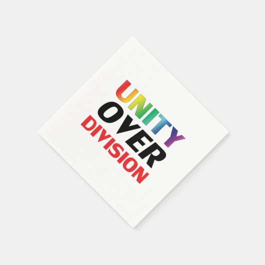 "Unity over Division" pride lgbtq lgbt witboek Servet (Hoek)