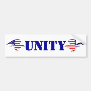UNITY PARTY grote tent vrijheid groep adelaar vlag Bumpersticker