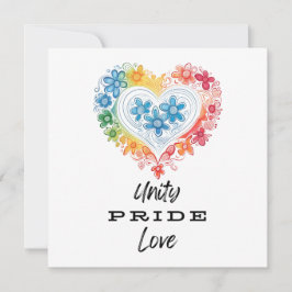 Unity Pride Liefde Bewaar de Datum Uitnodiging