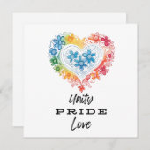 Unity Pride Liefde Platte Kaart (Voorkant / Achterkant)
