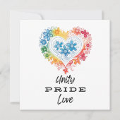 Unity Pride Liefde Platte Kaart (Voorkant)