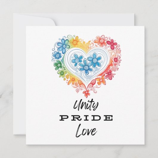 Unity Pride Liefde Platte Kaart (Voorkant)