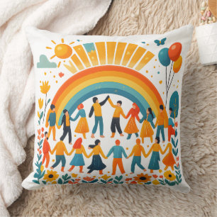 Unity Regenboog Gemeenschapsdecoratiekussen Kussen