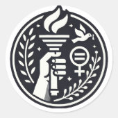 Unity Rising Ronde Sticker (Voorkant)