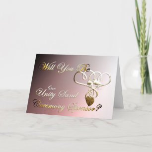 Unity san ceremonie sponsor voorstel bruiloft nodi bedankkaart