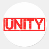 Unity Stamp Ronde Sticker (Voorkant)