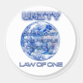 UNITY stickers. Planetaire EENHEIDSstickers Ronde Sticker (Voorkant)