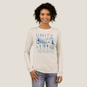 "Unity, Together" Inspirerend Donker Turkoois Tri-Blend Shirt (Voorkant)