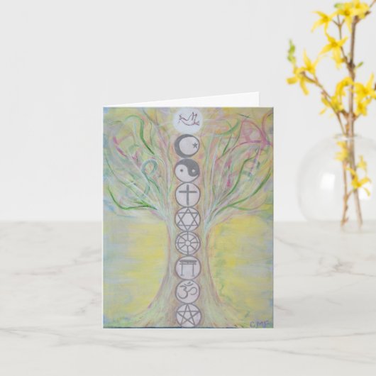 Unity Tree Note Kaart - Liefde kent de weg (Gele Bloem)