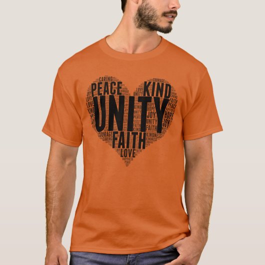 Unity WordCloud Be Kind Stop met het pesten van Un T-shirt (Voorkant)