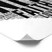 Unity WordCloud Be Kind Stop Pesten Oranje Eenheid Poster (Hoek)