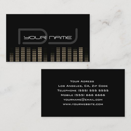 Uniuque and Elegant DJ Visitekaartje (Voorkant / Achterkant)