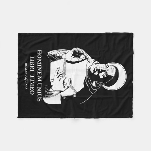 Unius Libri Philosopher Thomas Aquinas Quote Fleece Deken (Voorkant (Horizontaal))