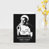 Unius Libri Philosopher Thomas Aquinas Quote Kaart (Gele Bloem)