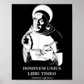 Unius Libri Philosopher Thomas Aquinas Quote Poster (Voorkant)