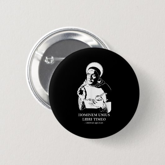 Unius Libri Philosopher Thomas Aquinas Quote Ronde Button 5,7 Cm (Voorkant /achterkant)
