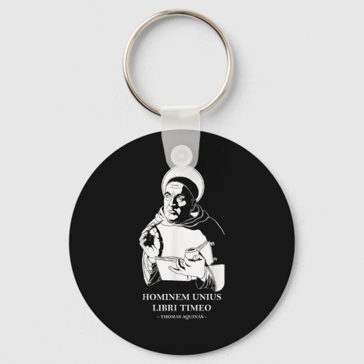 Unius Libri Philosopher Thomas Aquinas Quote Sleutelhanger (Voorkant)