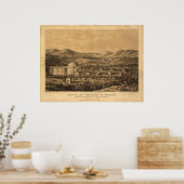 Univ of Virginia 1856 Antiek Panoramic Map Poster (Keuken)