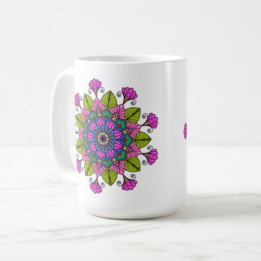 Universal Awakening Mandala Coffee Mug Koffiemok (Voorkant links)