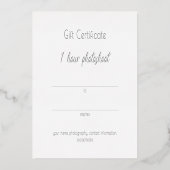 Universal Black Gold Minimalist Cadeaubon Folie Feestdagenkaart (Achterkant)