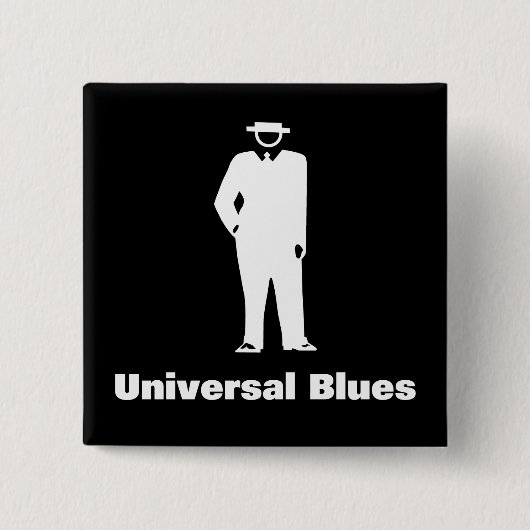 Universal Blues Vierkante Button 5,1 Cm (Voorkant)