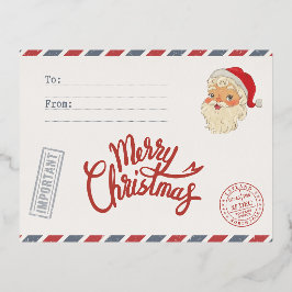 Universal Christmas Kaart: Deel vreugde en liefde Folie Feestdagen Briefkaart