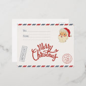 Universal Christmas Kaart: Deel vreugde en liefde Folie Feestdagen Briefkaart (Voorkant / Achterkant)
