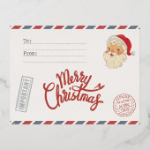Universal Christmas Kaart: Deel vreugde en liefde Folie Feestdagen Briefkaart (Voorkant)