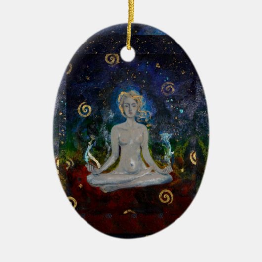 Universal Energy Chakra Zen Feminine Girard Keramisch Ornament (Voorkant)